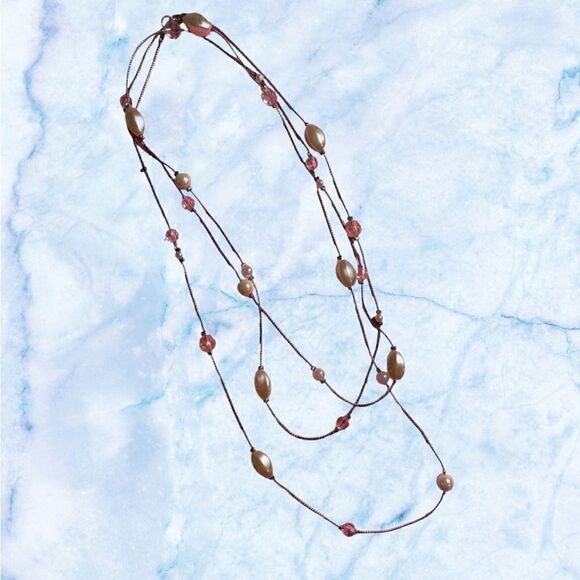 Multi-wear Silver, Bead and Pearl Necklace - Picture 1 of 6